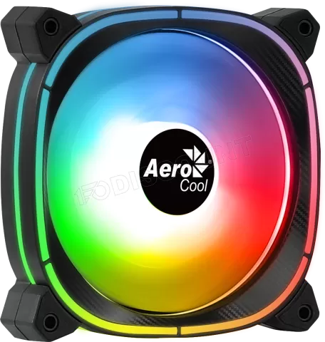 Photo de Ventilateur de boitier Aerocool Astro 12F RGB 12cm (Noir)