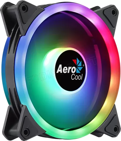 Photo de Ventilateur de boitier Aerocool Duo 12 RGB 12cm (Noir)