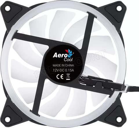 Ventilateur de boitier Aerocool Duo 12 RGB 12cm (Noir) à prix bas