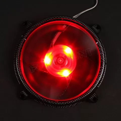 Photo de Ventilateur de boitier Aerocool RS12 Carbon Fiber Edition Rouge 120 mm (12 cm)