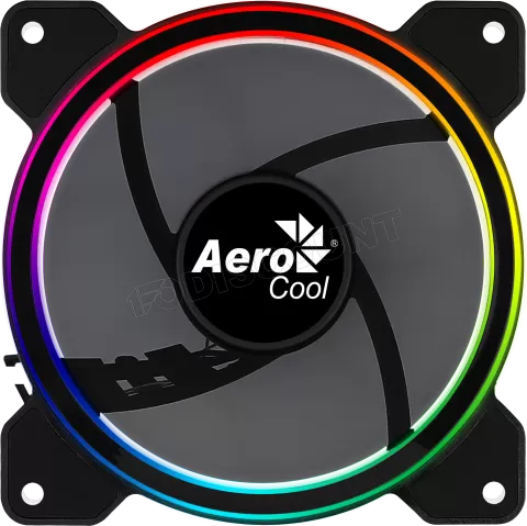 Photo de Ventilateur de boitier Aerocool Saturn 12 RGB 12cm (Noir)