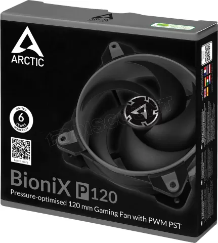 Photo de Ventilateur de boitier Arctic BioniX P120 - 12cm (Noir/Gris)
