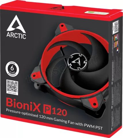 Photo de Ventilateur de boitier Arctic BioniX P120 - 12cm (Rouge)