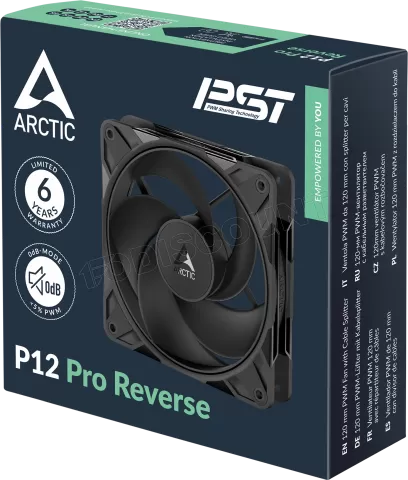 Photo de Ventilateur de boitier Arctic P12 Pro Reverse - 12cm (Noir)
