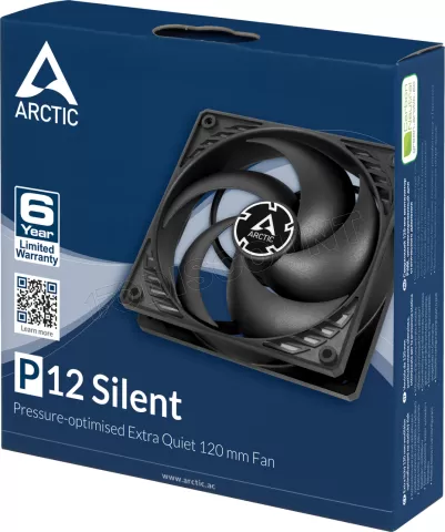 Photo de Ventilateur de boitier Arctic P12 Silent - 12cm (Noir)