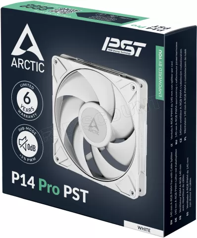 Photo de Ventilateur de boitier Arctic P14 Pro PST - 14cm (Blanc)