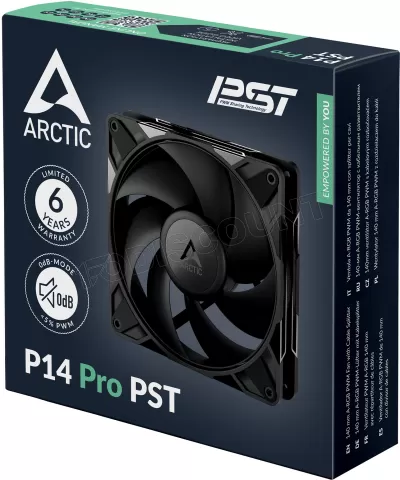 Photo de Ventilateur de boitier Arctic P14 Pro PST - 14cm (Noir)