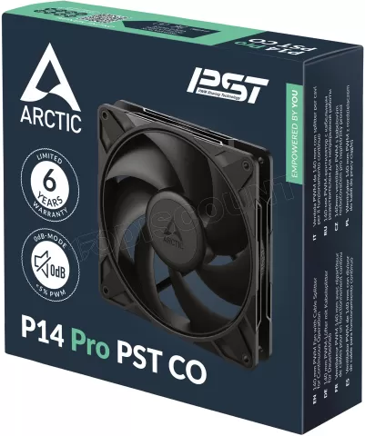 Photo de Ventilateur de boitier Arctic P14 Pro PST Continuous Operation - 14cm (Noir)