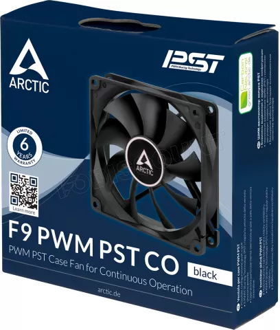 Photo de Ventilateur de boitier Arctic P9 PWM PST Continuous Operation - 9,2cm (Noir)