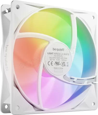 Photo de Ventilateur de boitier be quiet! Light Wings LX Reverse RGB - 12cm (Blanc)