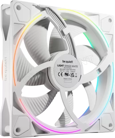 Photo de Ventilateur de boitier be quiet! Light Wings Reverse RGB - 14cm (Blanc)
