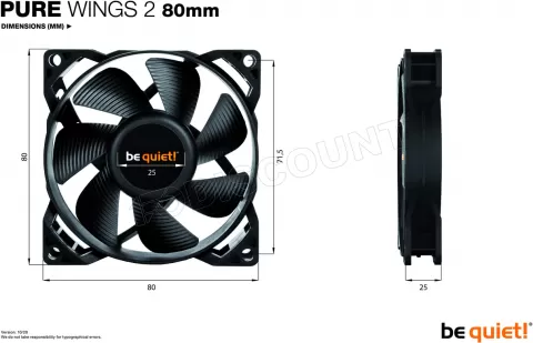 Photo de Ventilateur de boitier Be Quiet Pure Wings 2 - 8cm (Noir)