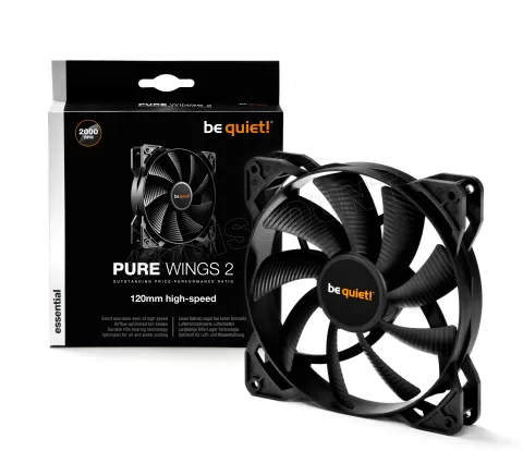 Photo de Ventilateur de boitier Be Quiet Pure Wings 2 Haute vitesse 12cm (Noir)