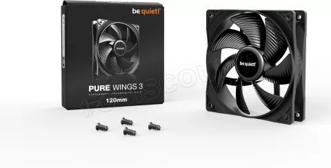 Photo de Ventilateur de boitier Be Quiet Pure Wings 3 - 12cm (Noir)