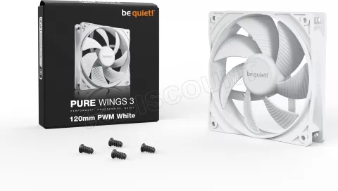 Photo de Ventilateur de boitier Be Quiet Pure Wings 3 PWM - 12cm (Blanc)