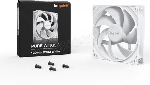 Photo de Ventilateur de boitier be quiet! Pure Wings 3 PWM - 12cm (Blanc)