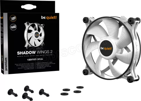 Photo de Ventilateur de boitier Be Quiet Shadow Wings 2 PWM - 12cm (Blanc)