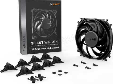 Photo de Ventilateur de boitier Be Quiet Silent Wings 4 Haute-vitesse - 12cm (Noir)