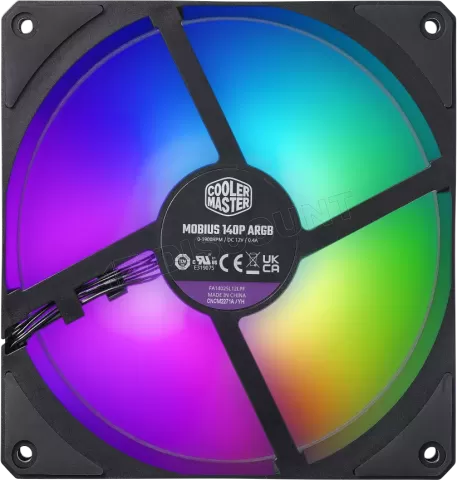 Photo de Ventilateur de boitier Cooler Master Mobius P Series RGB - 14cm (Noir)