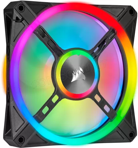 Photo de Ventilateur de boitier Corsair iCue QL140 PWM RGB - 14cm (Noir)