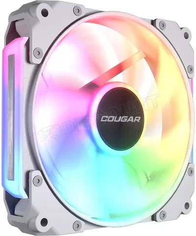 Photo de Ventilateur de boitier Cougar Apolar RGB - 12cm (Blanc)