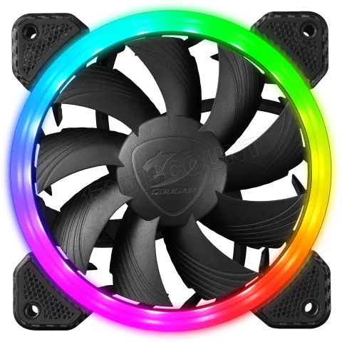 Photo de Ventilateur de boitier Cougar Vortex FCB RGB 12cm (Noir)