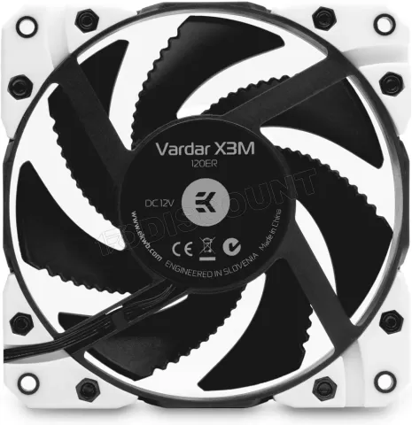 Photo de Ventilateur de boitier Ekwb EK-Vardar X3M 120ER 12cm (Blanc)