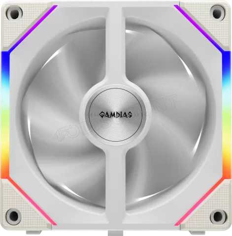Photo de Ventilateur de boitier Gamdias Aeolus P2 RGB - 12cm (Blanc)