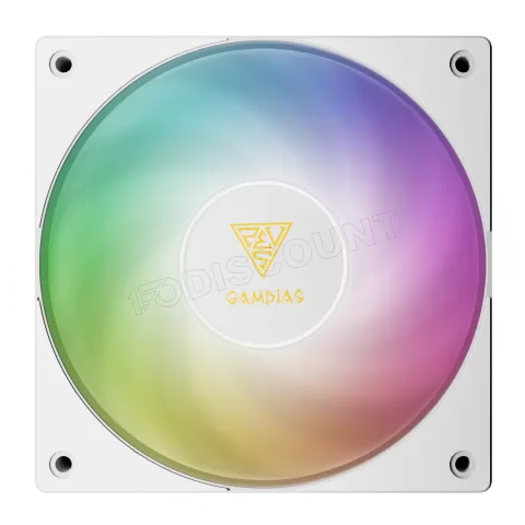Photo de Ventilateur de boitier Gamdias Notus M1 RGB - 12cm (Blanc)