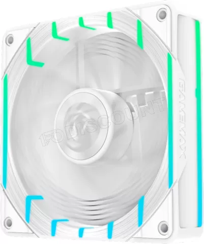 Photo de Ventilateur de boitier Gamemax Tornado T12 Reverse RGB - 12cm (Blanc)