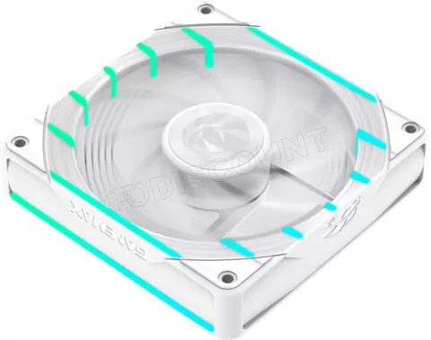 Photo de Ventilateur de boitier Gamemax Tornado T12 Reverse RGB - 12cm (Blanc)
