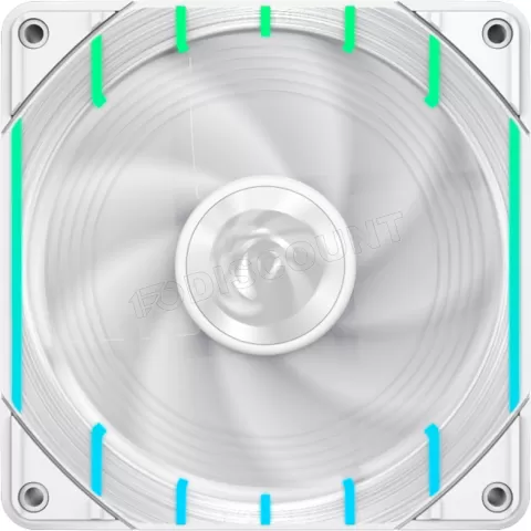 Photo de Ventilateur de boitier Gamemax Tornado T12 RGB - 12cm (Blanc)