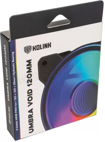 Photo de Ventilateur de boitier Kolink Umbra Void RGB PWM 12cm (Noir)