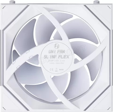 Photo de Ventilateur de boitier Lian Li Uni Fan SL-Infinity Flex RGB - 12cm (Blanc)