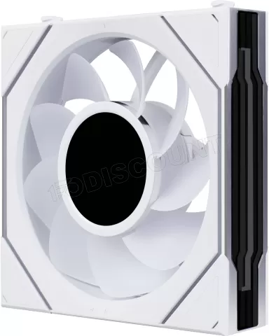 Photo de Ventilateur de boitier Lian Li Uni Fan SL-Infinity LCD Flex Reverse RGB - 12cm (Blanc)