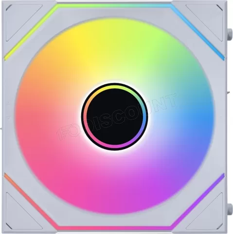 Photo de Ventilateur de boitier Lian Li Uni Fan SL-Infinity Wireless Reverse RGB - 12cm (Blanc)