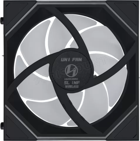 Photo de Ventilateur de boitier Lian Li Uni Fan SL-Infinity Wireless Reverse RGB - 12cm (Noir)