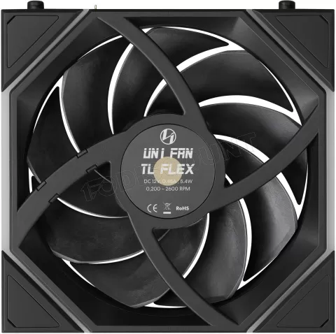 Photo de Ventilateur de boitier Lian Li Uni Fan TL Flex RGB - 12cm (Noir)