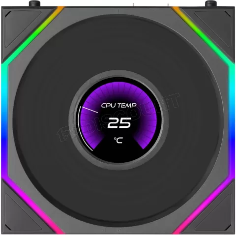 Photo de Ventilateur de boitier Lian Li Uni Fan TL LCD Flex - 12cm (Noir)