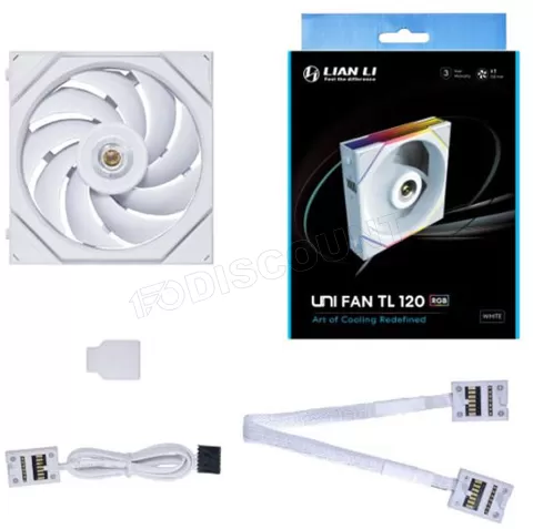 Photo de Ventilateur de boitier Lian Li Uni Fan TL RGB - 12cm (Blanc)