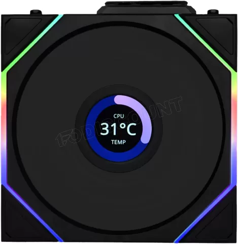 Photo de Ventilateur de boitier Lian Li Uni Fan TL Wireless LCD Reverse RGB - 12cm (Noir)