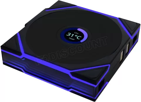 Photo de Ventilateur de boitier Lian Li Uni Fan TL Wireless LCD Reverse RGB - 12cm (Noir)