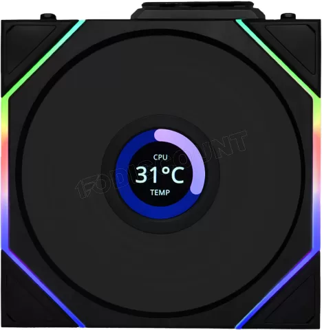 Photo de Ventilateur de boitier Lian Li Uni Fan TL Wireless LCD Reverse RGB - 14cm (Noir)