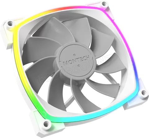 Photo de Ventilateur de boitier Montech RX120 RGB - 12cm (Blanc)