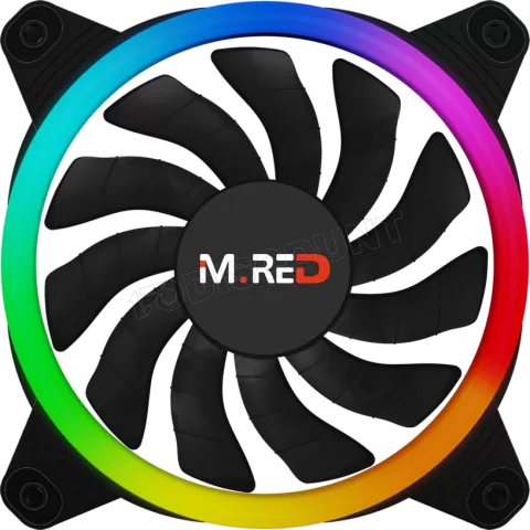 Photo de Ventilateur de boitier M.Red Rainbow RGB 12cm (Noir)