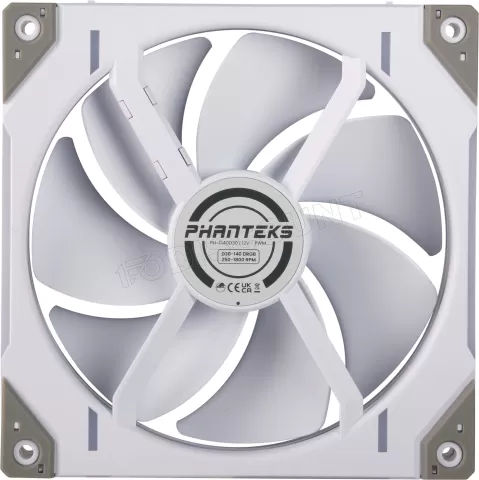 Photo de Ventilateur de boitier Phanteks D30 Regular Airflow RGB - 14cm (Blanc)