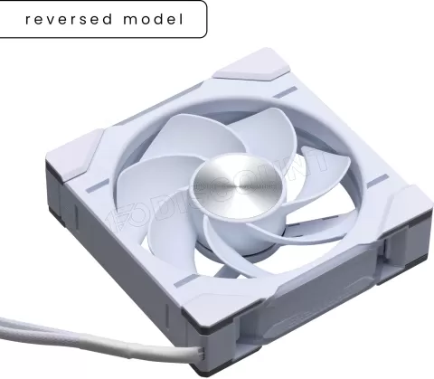 Photo de Ventilateur de boitier Phanteks D30 Reverse Airflow RGB - 12cm (Blanc)