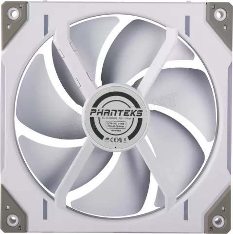 Photo de Ventilateur de boitier Phanteks D30 Reverse Airflow RGB - 14cm (Blanc)