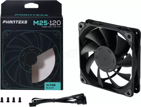 Photo de Ventilateur de boitier Phanteks M25 - 12cm (Noir)