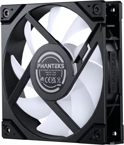 Photo de Ventilateur de boitier Phanteks M25 Gen2 Reverse RGB - 12cm (Noir)